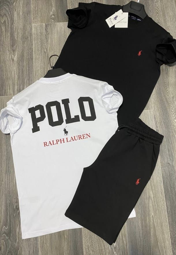 CONJUNTO POLO RALPH LAUREN • BLANCO / NEGRO