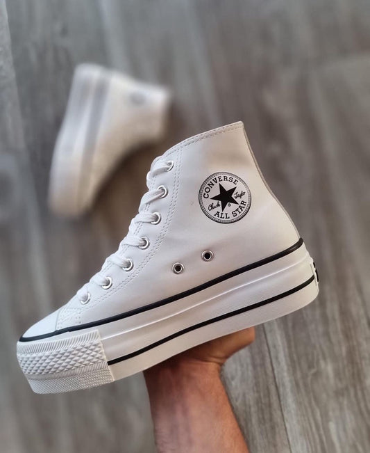 Converse alta blanca