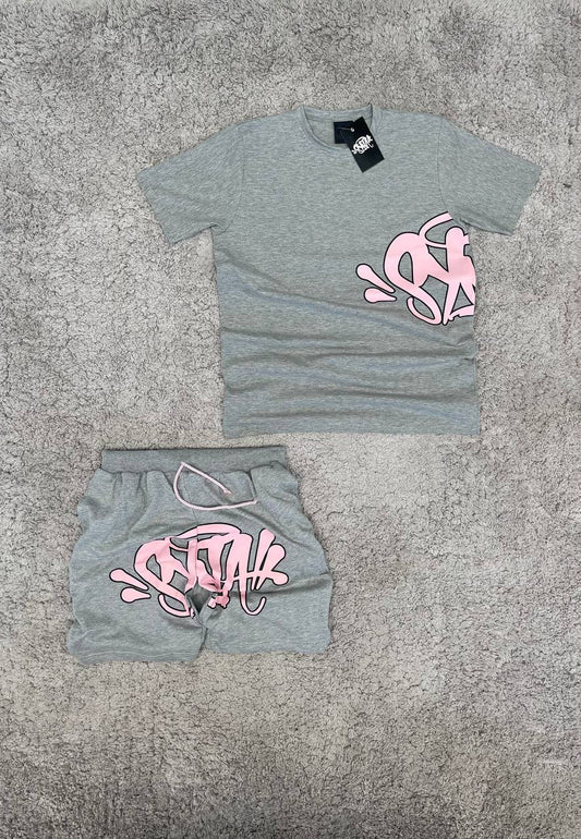 CONJUNTO SYNA WORLD • GRIS/ROSA