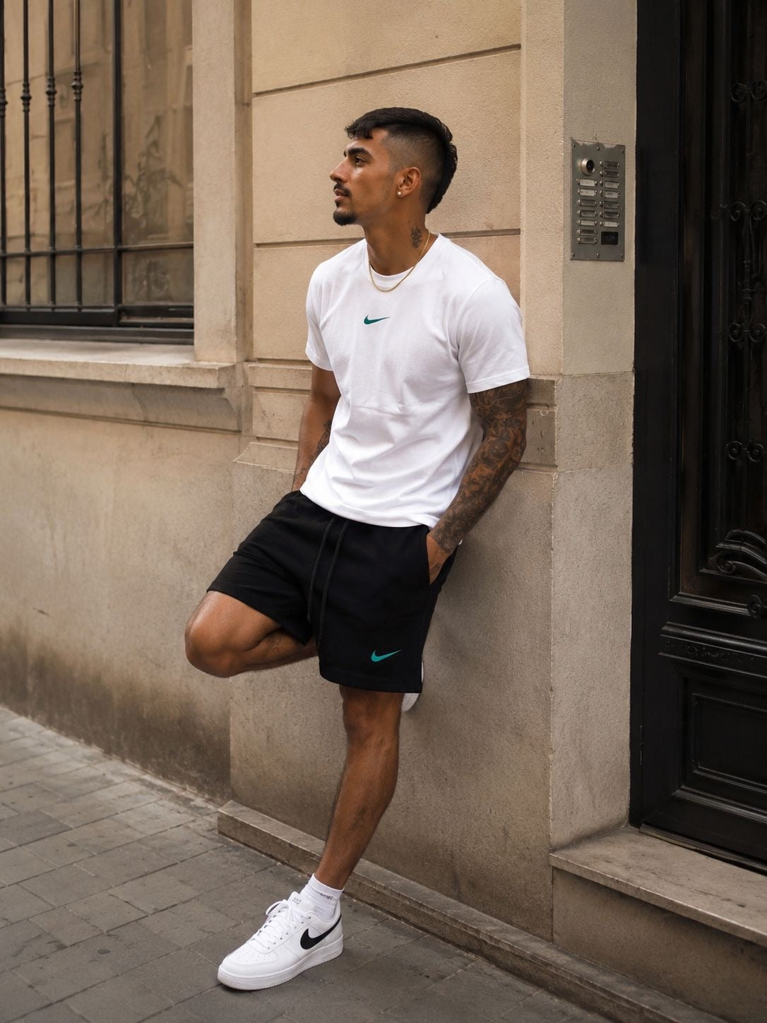 CONJUNTO NIKE • BLANCO/NEGRO