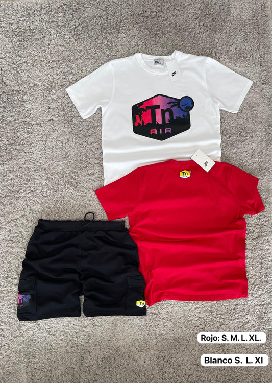 CONJUNTO NIKE TN • ROJO/BLANCO