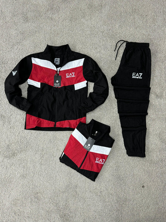 CONJUNTO EA7 • NEGRO/ROJO