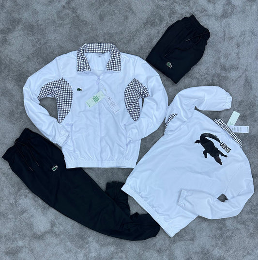 CONJUNTO LACOSTE • BLANCO/NEGRO