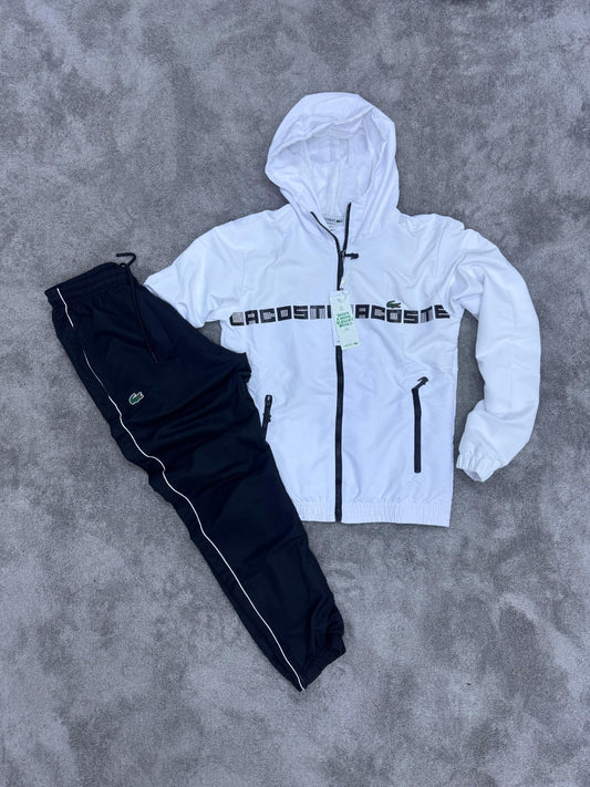 CONJUNTO LACOSTE • BLANCO/NEGRO